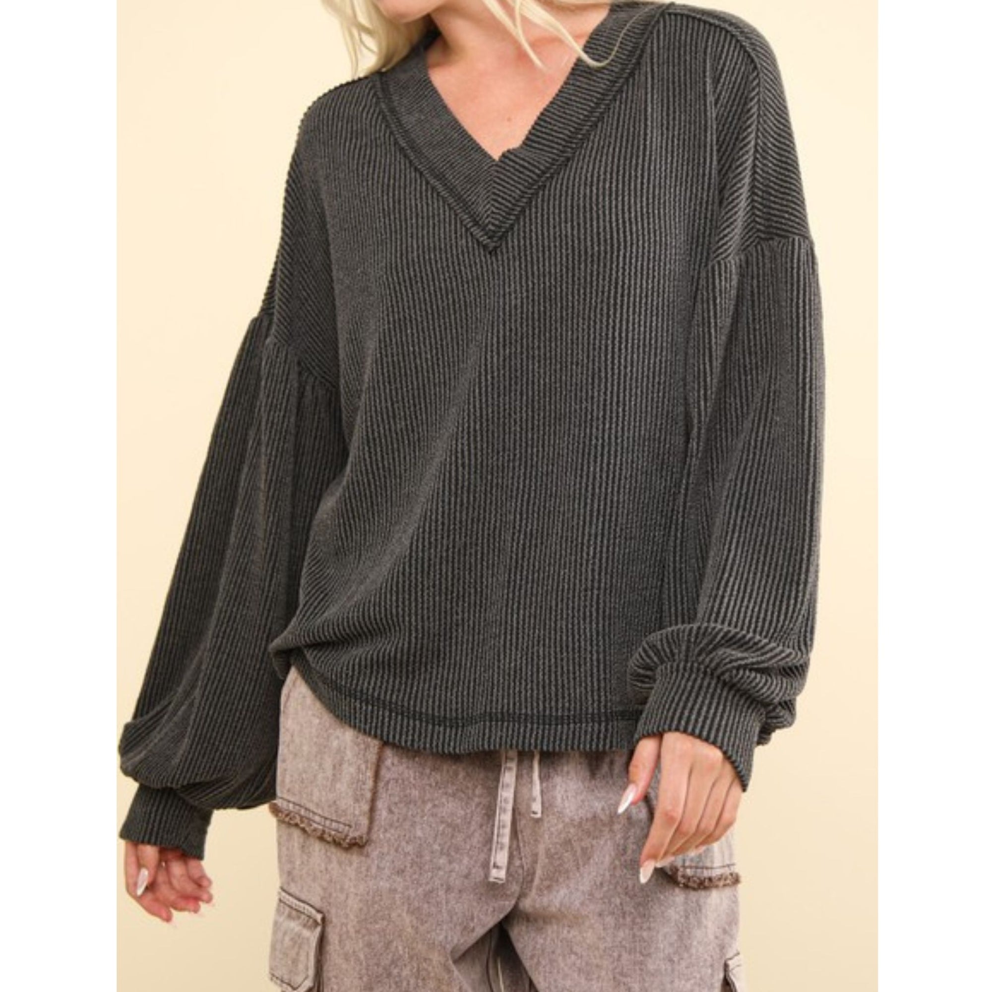 Dylan Two Tone Knit Top