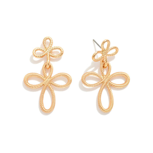 Twist Cross Earrings