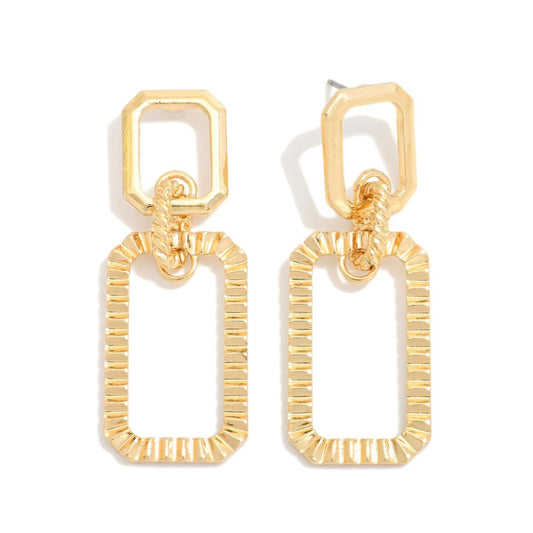 Linked earrings finished with metal-tone, Edge Of Glam Earrings