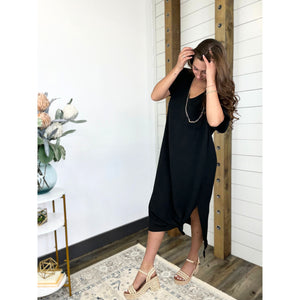 Classic Noir Maxi Dress