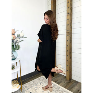 Classic Noir Maxi Dress