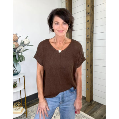 Ember Knit Short Sleeve Sweater