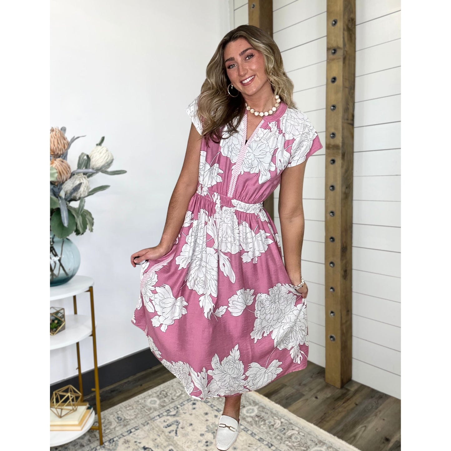 Floral Print Midi Dress