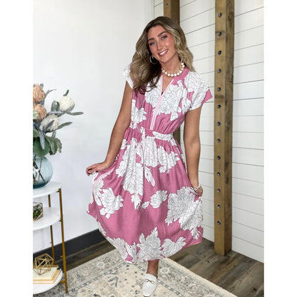 Floral Print Midi Dress