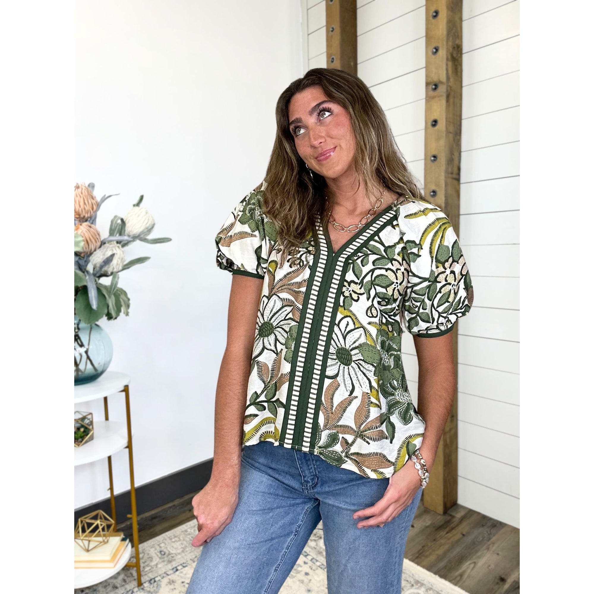 Floral Flair Print Top
