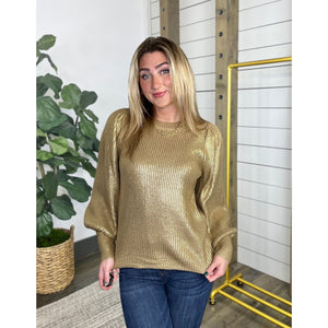 Golden Girl Metallic Sweater