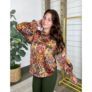 New Groove Print Blouse