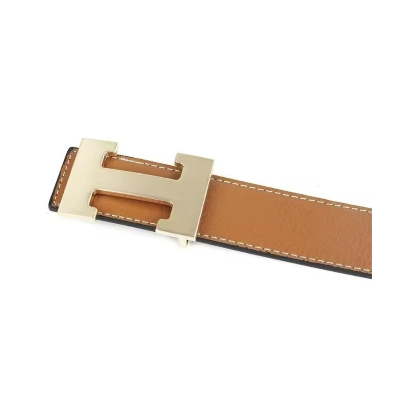 Designer-Inspired Genuine Leather H Belt