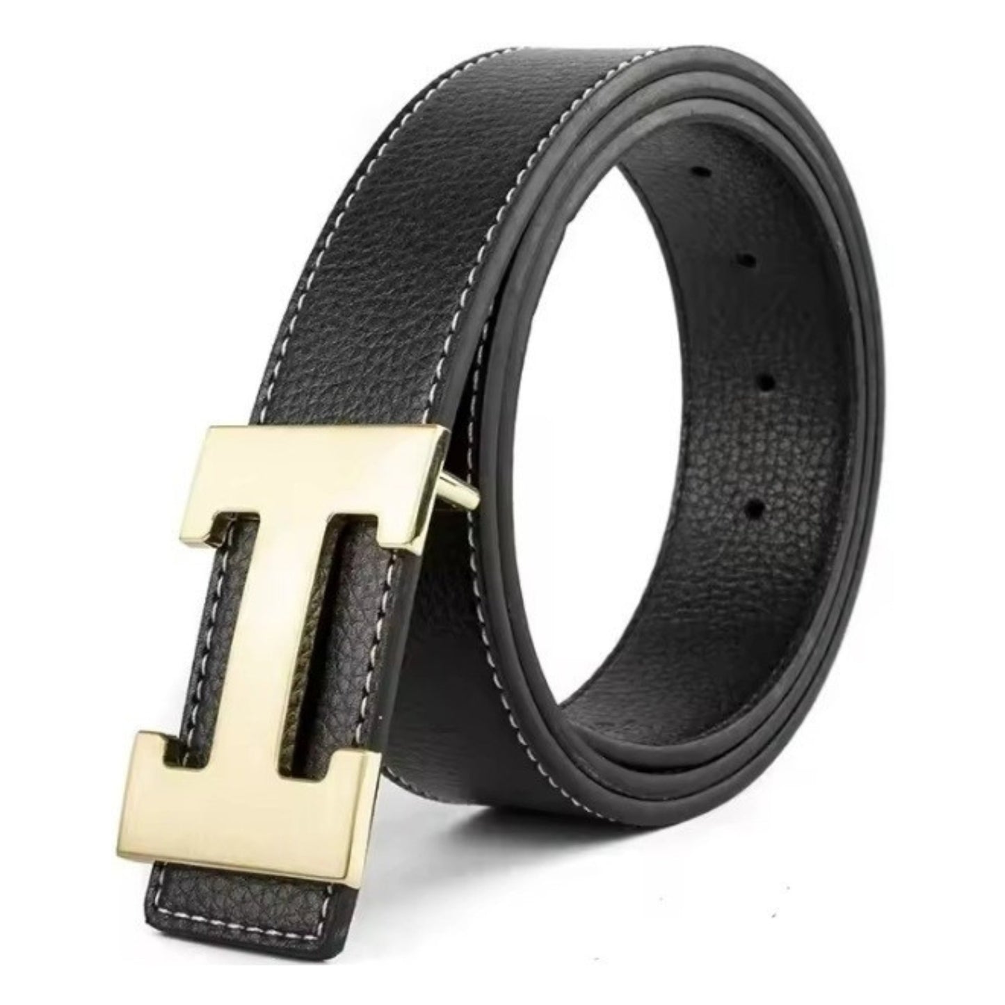 Designer-Inspired Genuine Leather H Belt