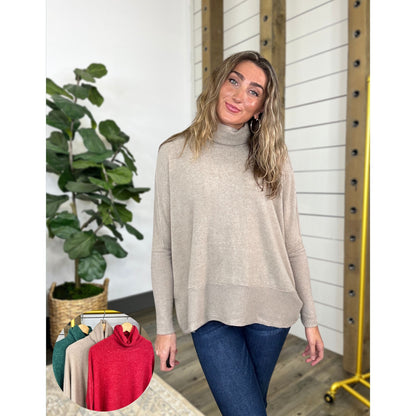 No Plans Needed Turtleneck Sweater