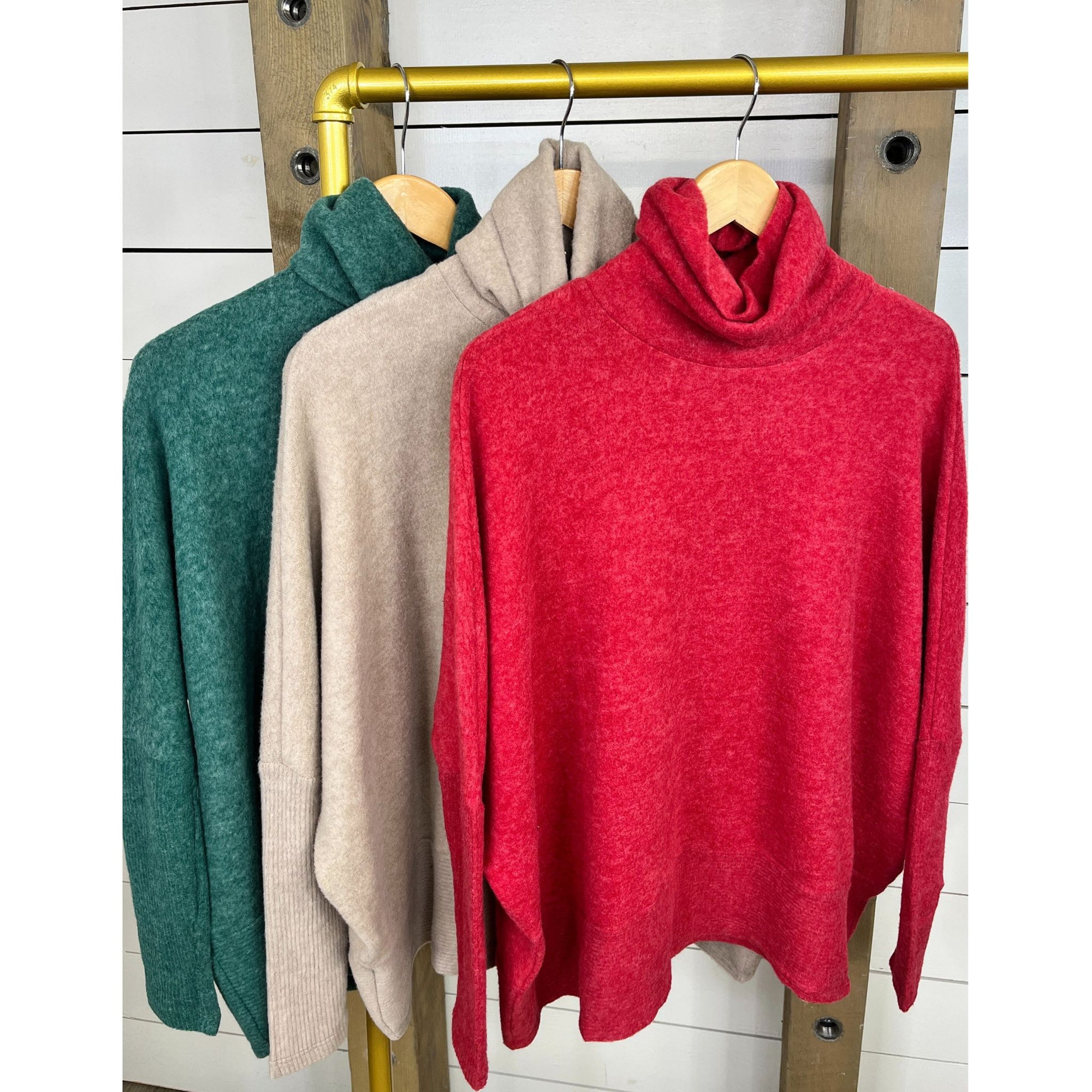 No Plans Needed Turtleneck Sweater