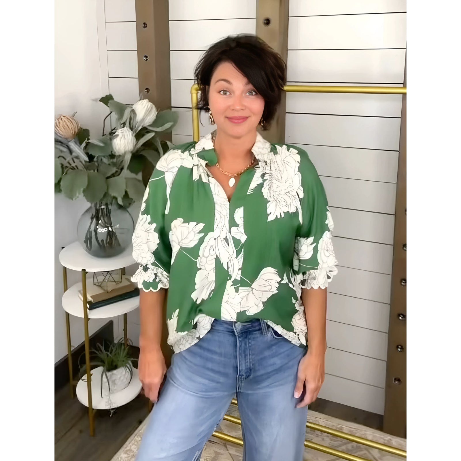 Olive Afternoon Top