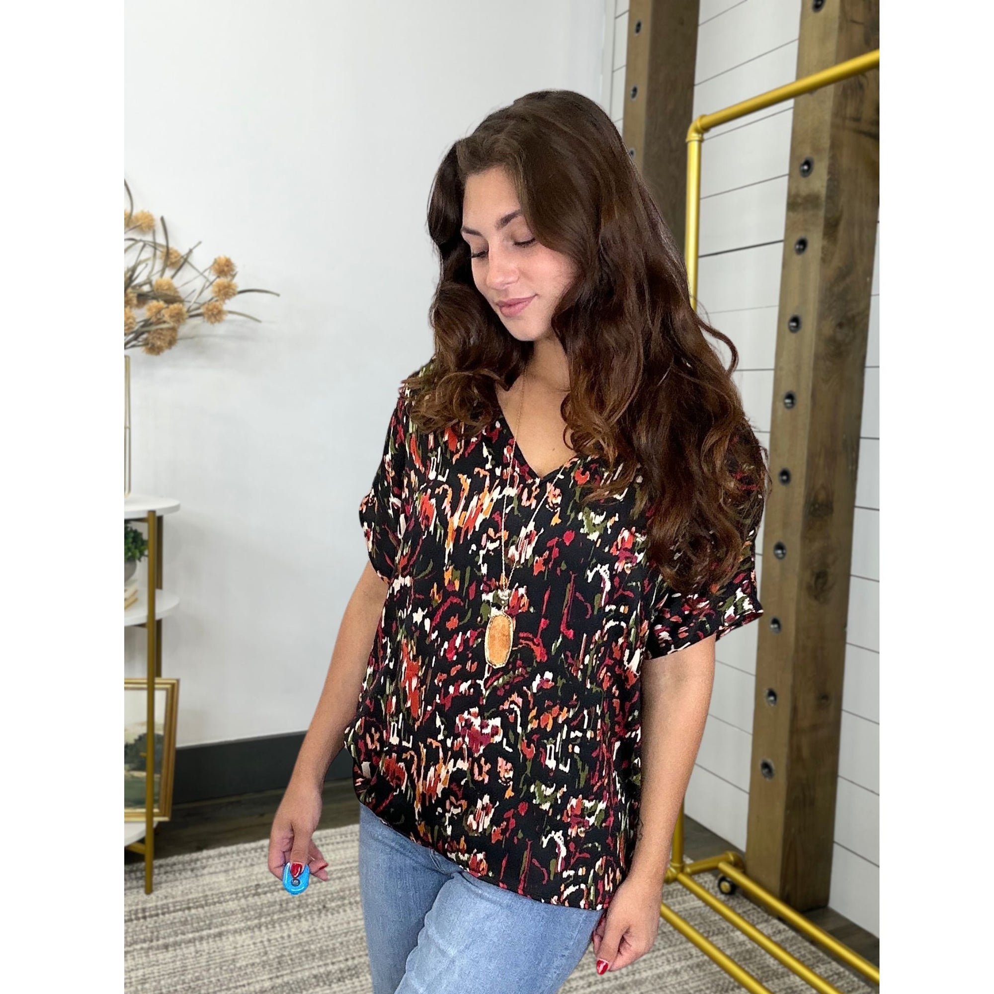 Print DeAnn Blouse