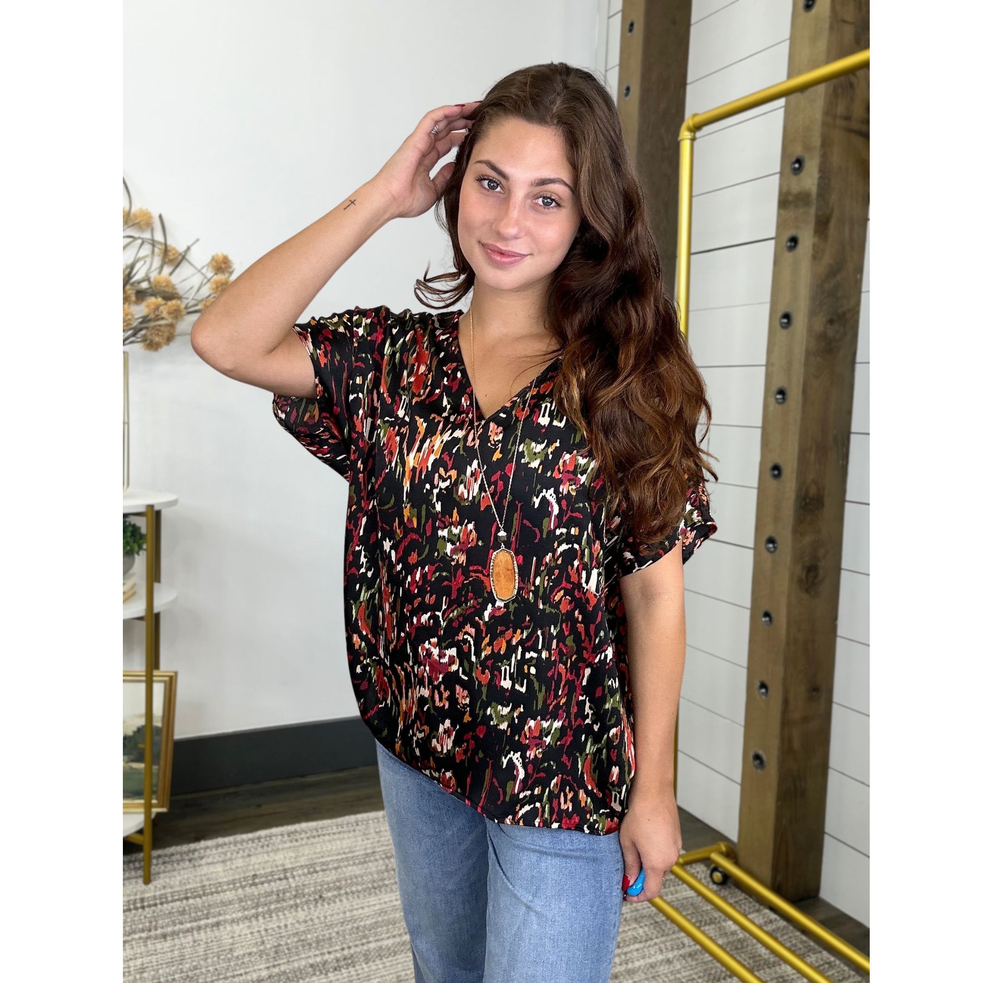 Print DeAnn Blouse