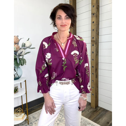 Plum Perfect Floral Top