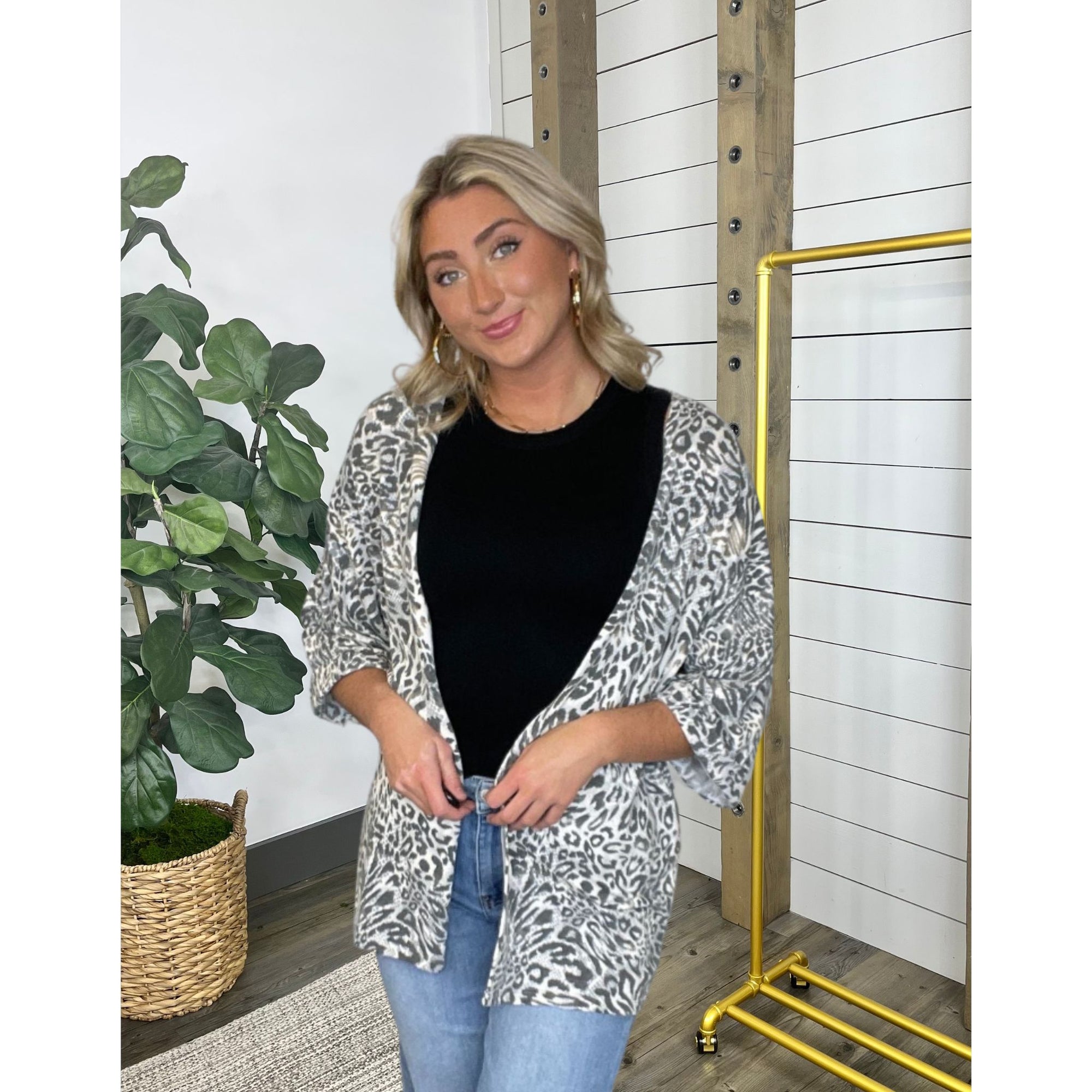 See It Differently Leopard Print Cardigan