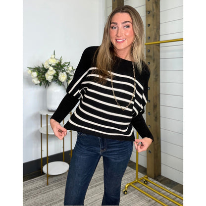 Classic Striped Boat Neck Sweater
