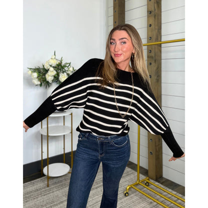 Classic Striped Boat Neck Sweater