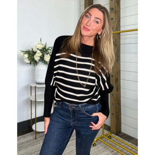 Classic Striped Boat Neck Sweater