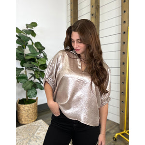 Shimmering Center Of Attention Top
