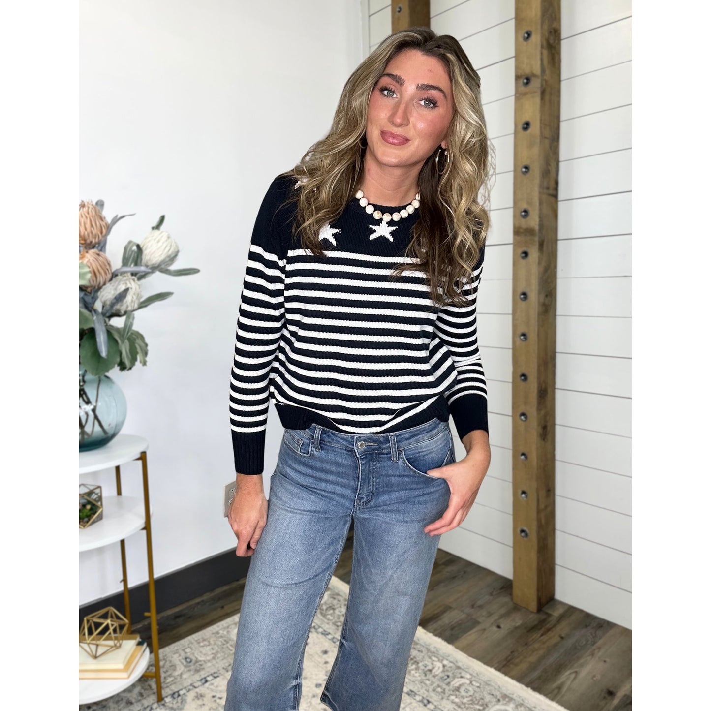 Stars & Stripes Relaxed Knit Sweater