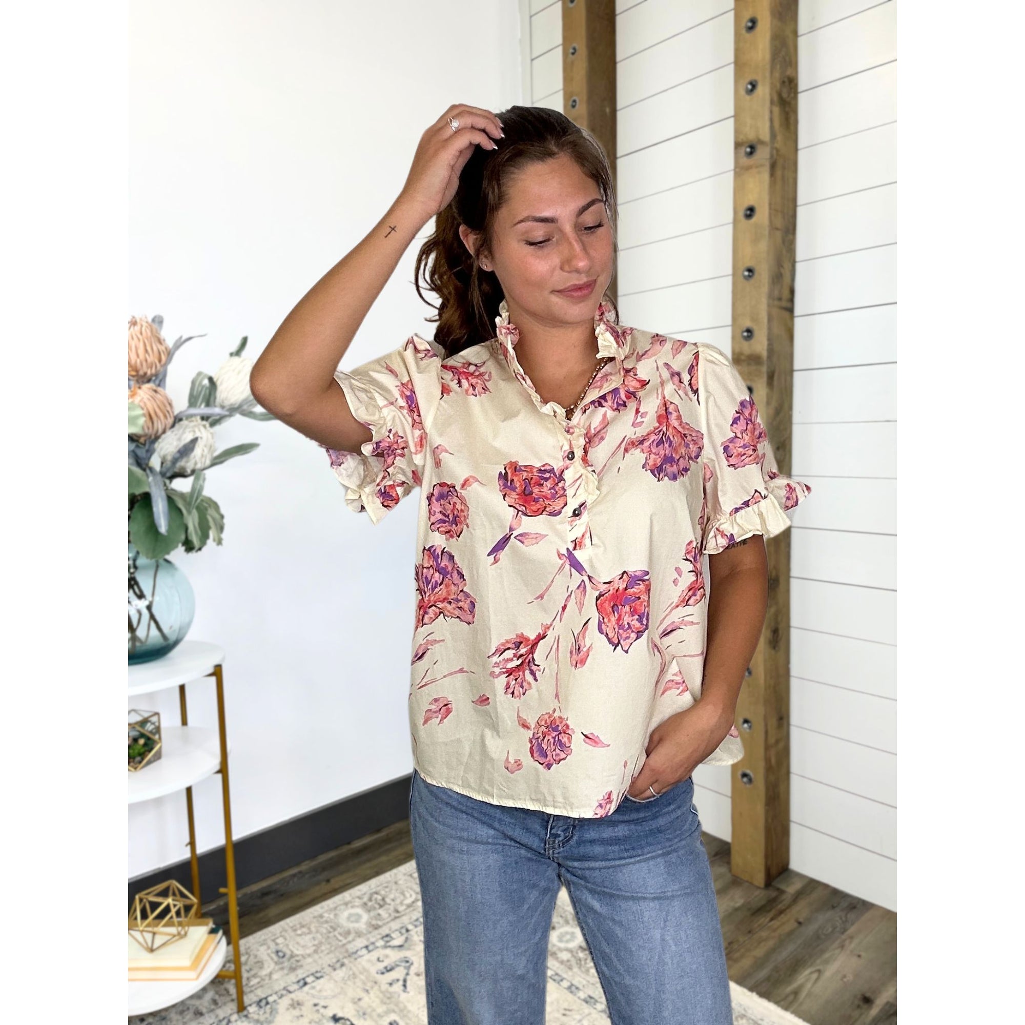 Be The One Floral Top