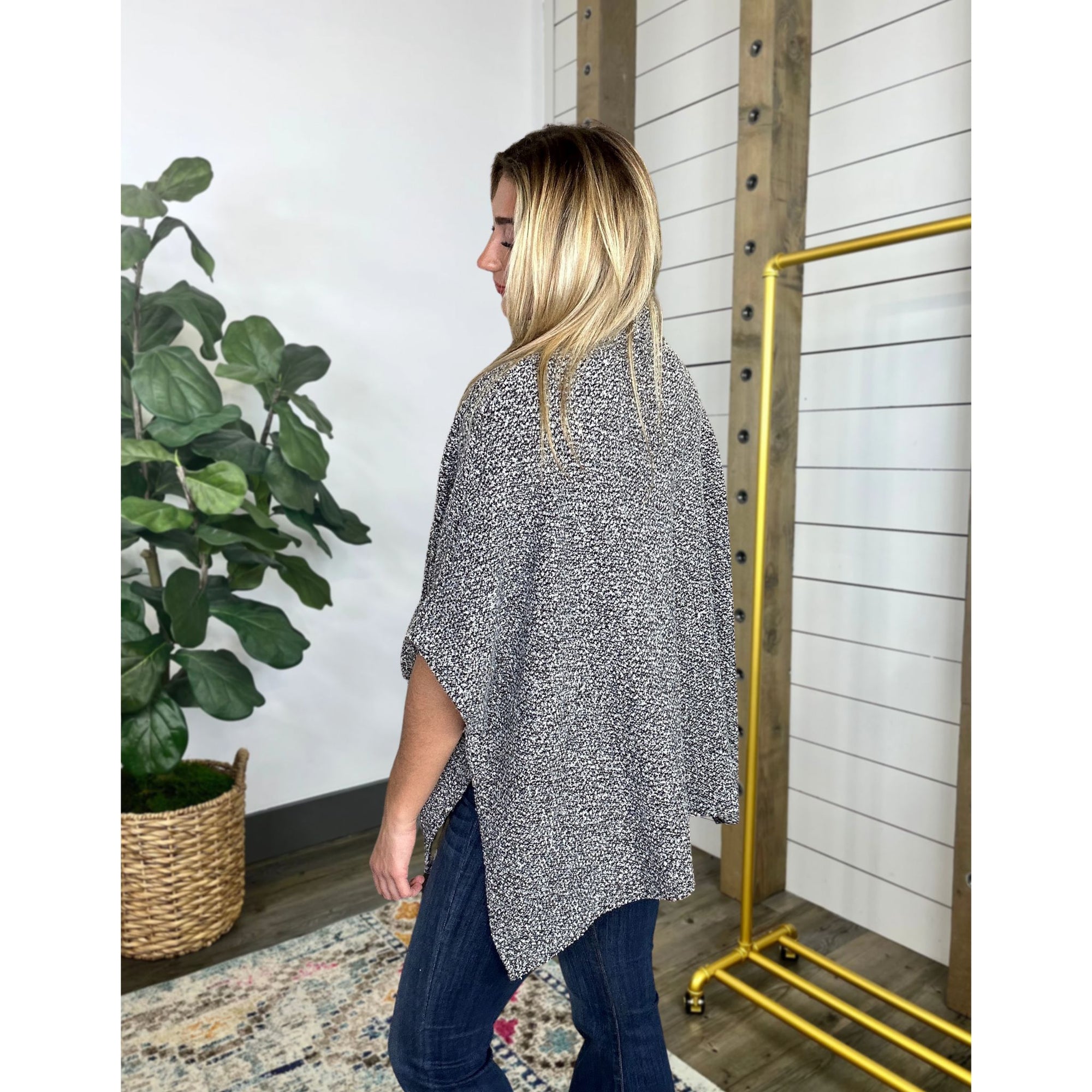 Effortless Vibes Knit Poncho Top