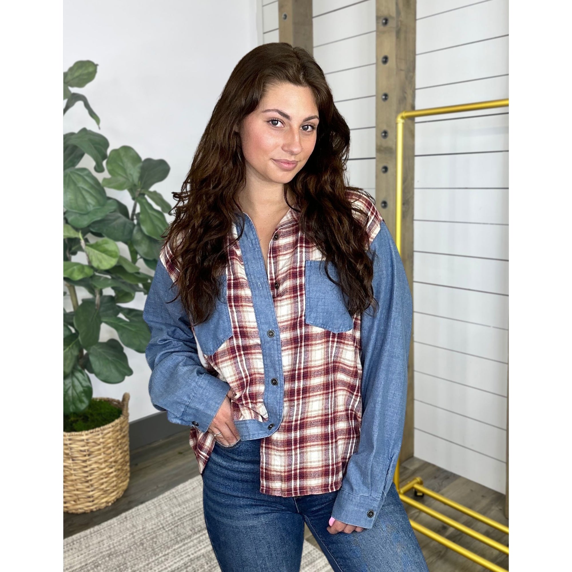 A Touch Of Plaid Flannel Top