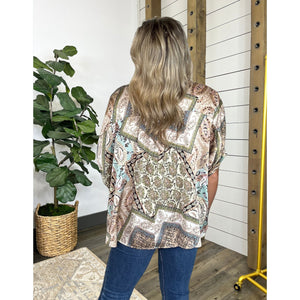 Tell Your Story Oversize Print Blouse