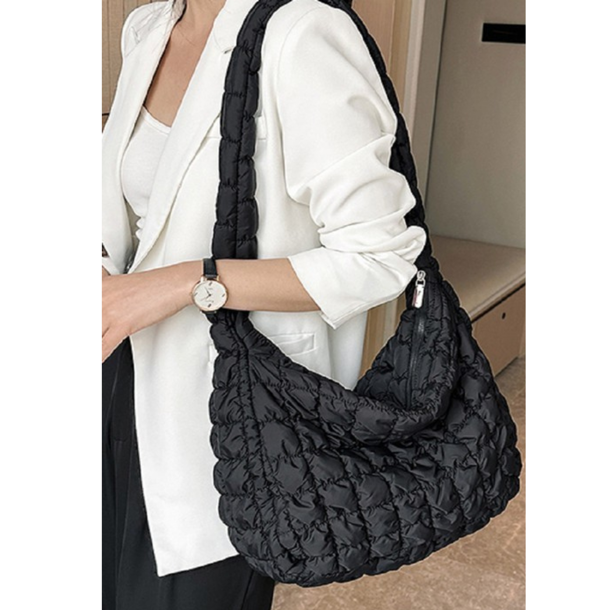 Here & Now Quilted Shoulder Bag