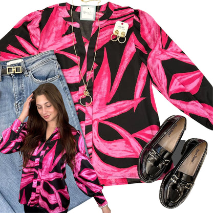 Vivid Muse Satin Blouse