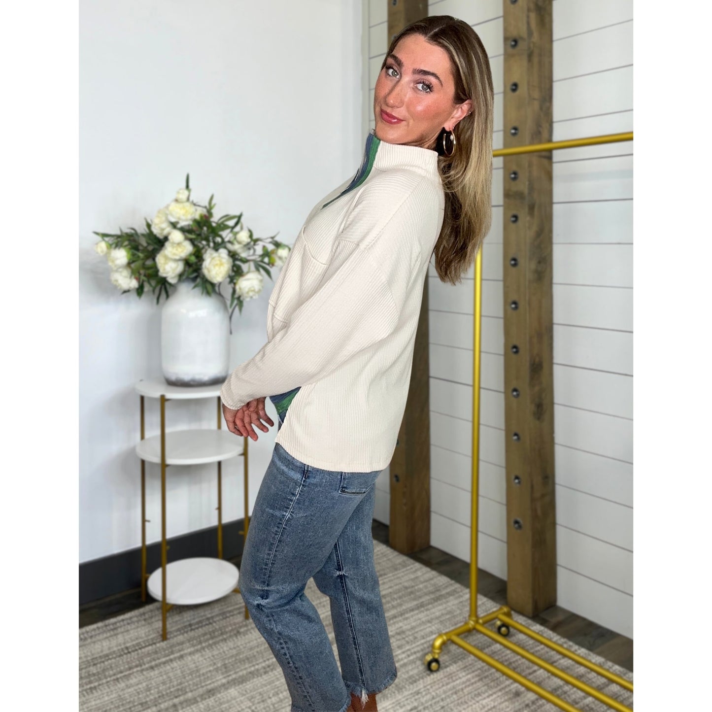Front Pocket Quarter Zip Pullover