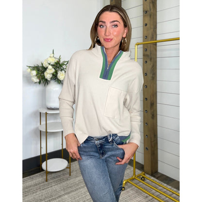 Front Pocket Quarter Zip Pullover