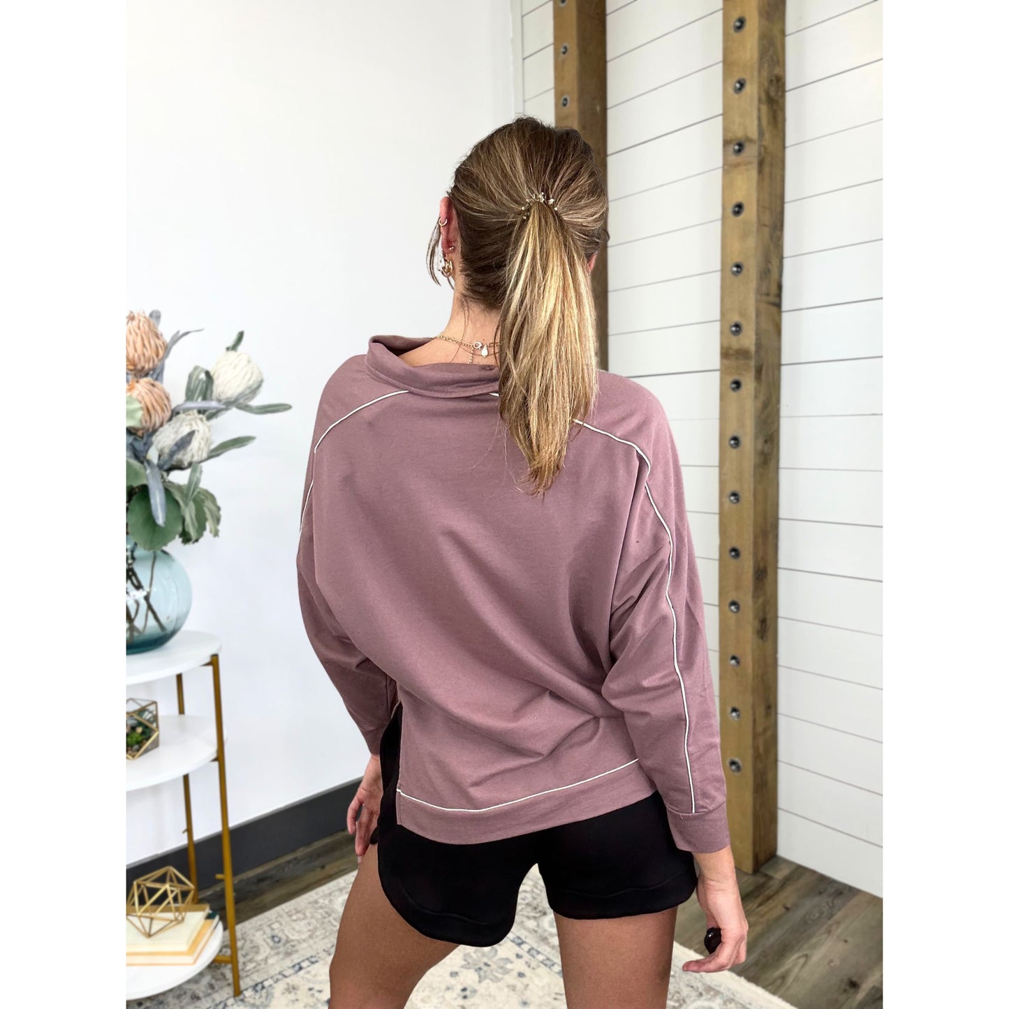 Barely Blush Collared Pullover