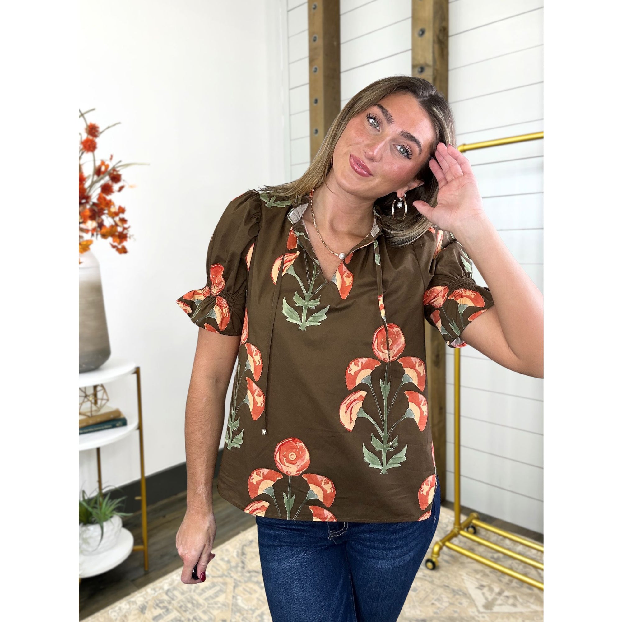 Autumn's Blooming Breeze Top