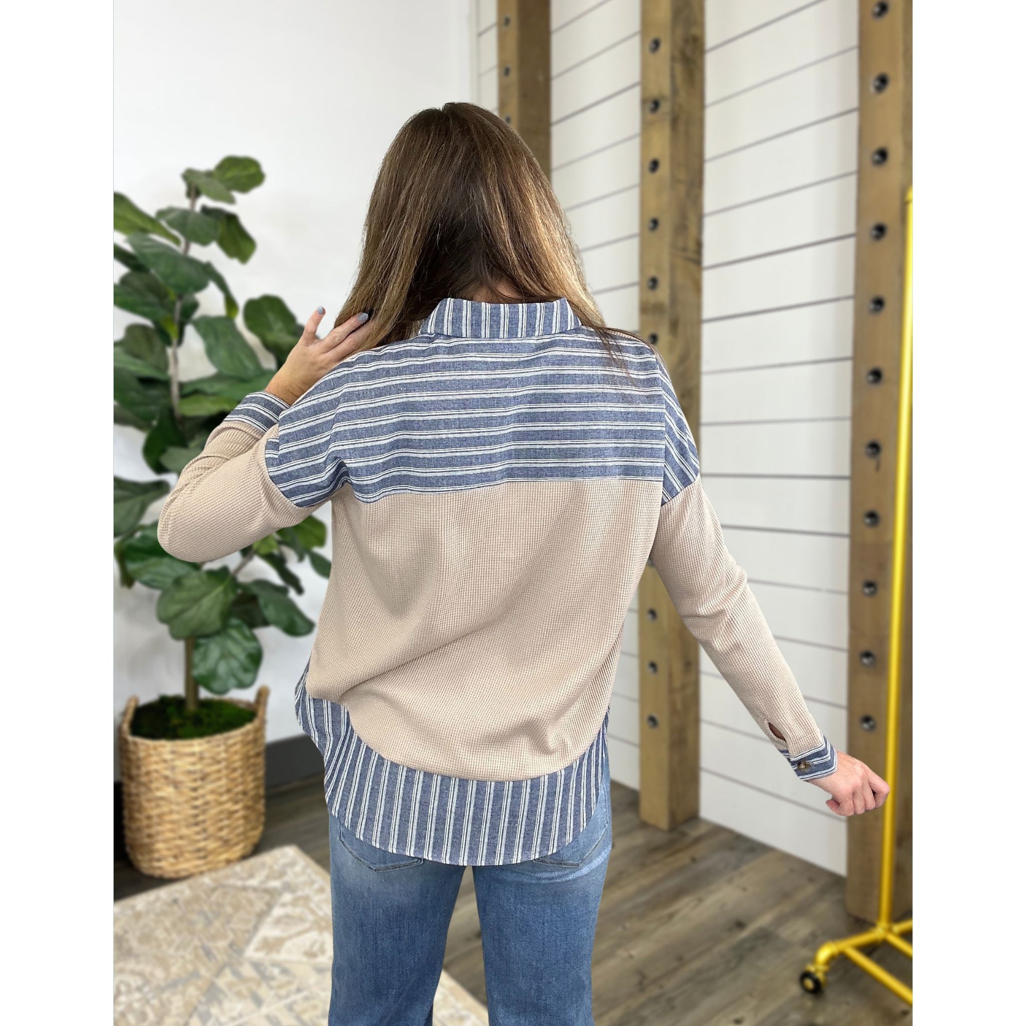 Buttoned & Blended Top