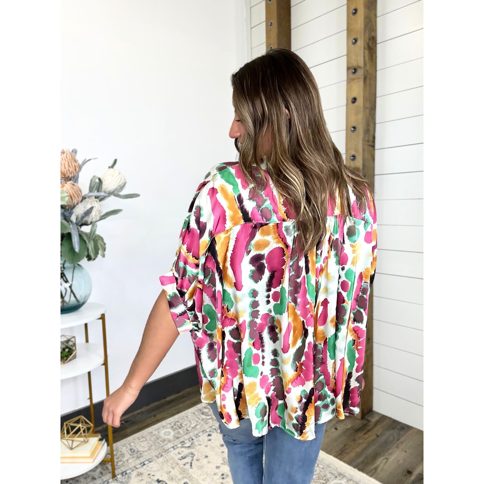 Carefree Tie Dye Oversize Blouse