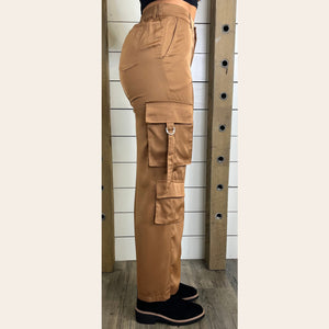 Play For Keeps Satin Cargo Pants