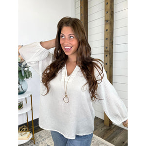 Coastal Cotton Gauze Top