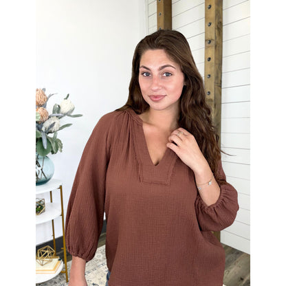 Coastal Cotton Gauze Top