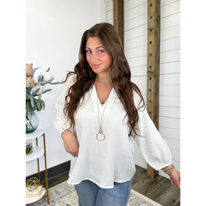 Coastal Cotton Gauze Top