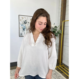 Coastal Cotton Gauze Top