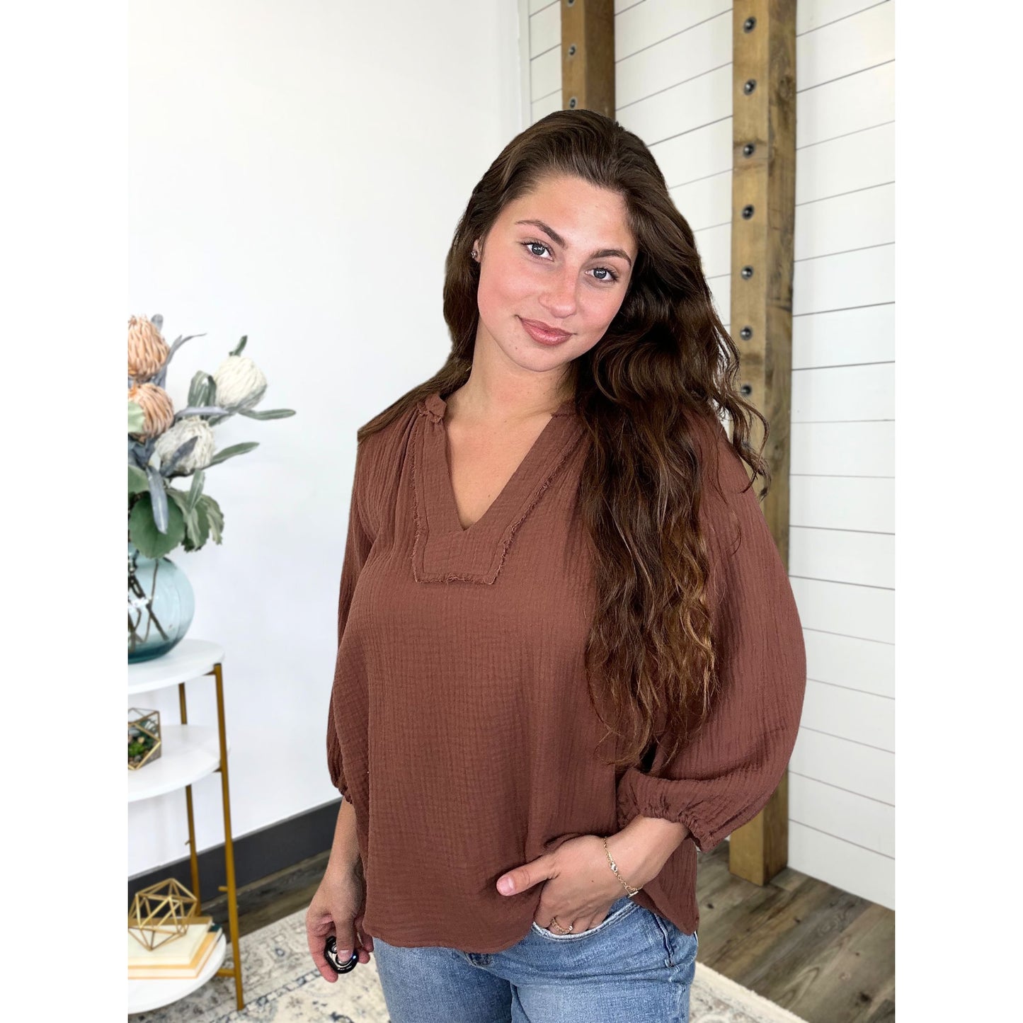 Coastal Cotton Gauze Top