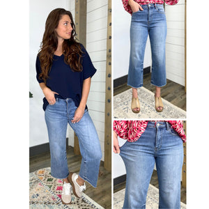 Debbie Wide Leg Crop Denim