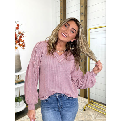 Dylan Two Tone Knit Top