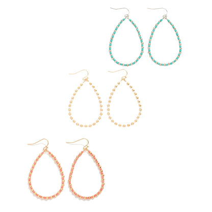 Vibrant Cascade Beaded Teardrop Earrings