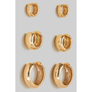 Everyday Delight Gold Dipped Huggie Earring Set