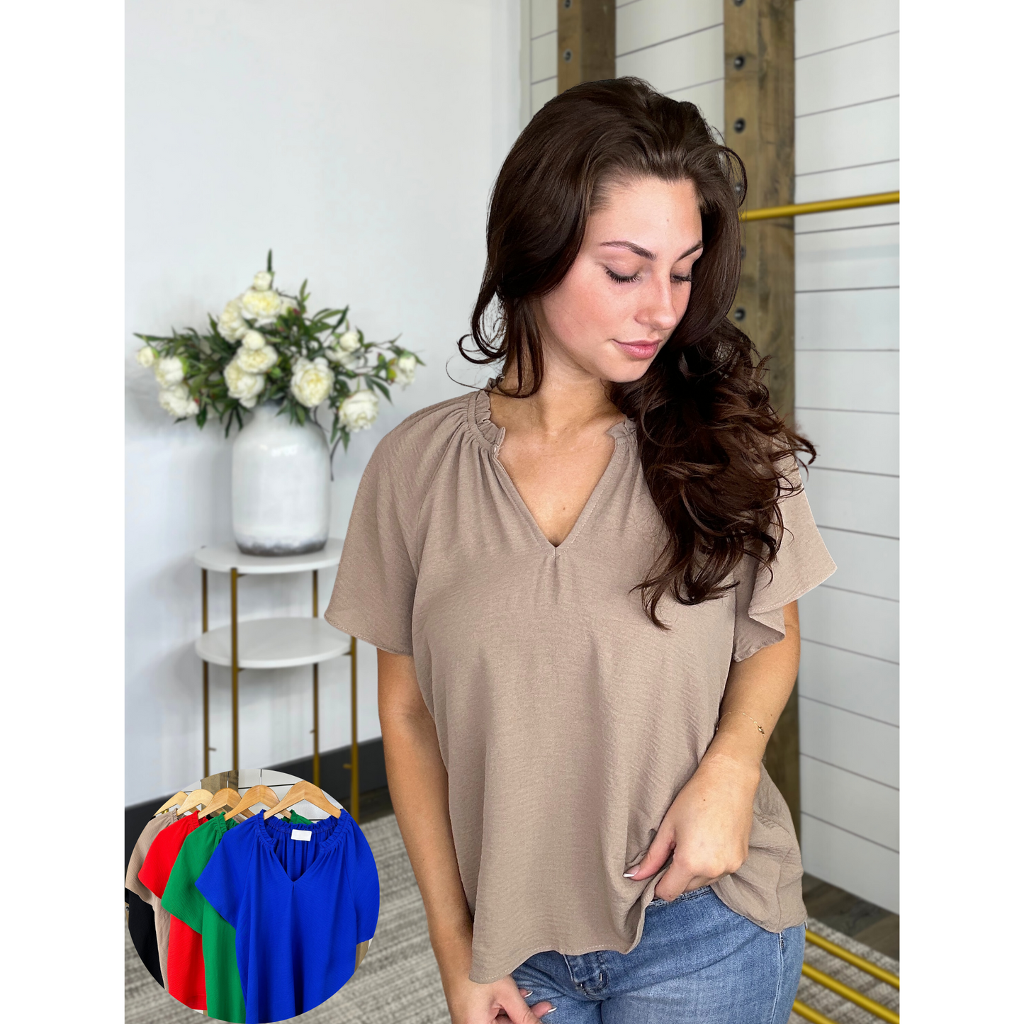 Flutter Sleeve Top
