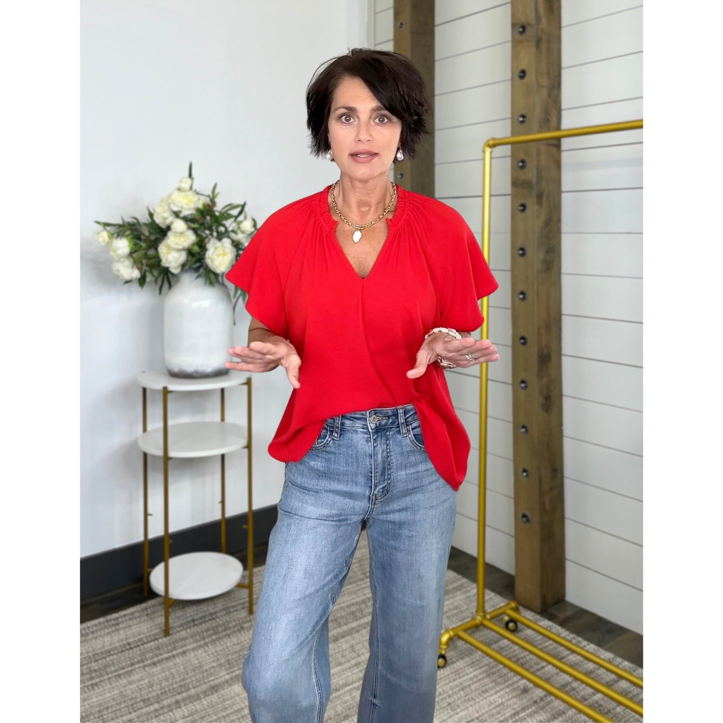 Flutter Sleeve Top