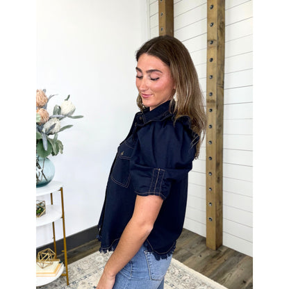 Fringe & Flair Indigo Top